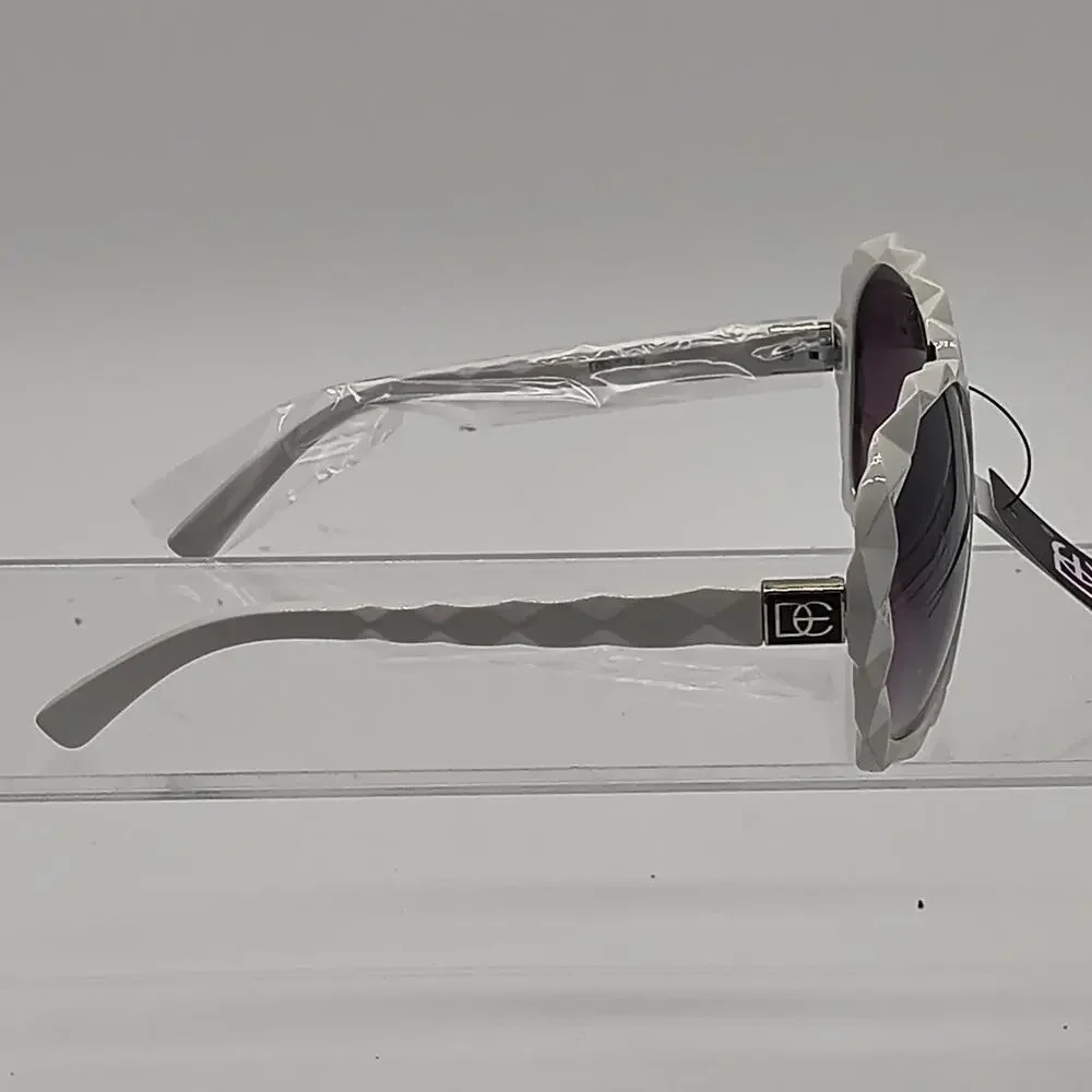 404 white geometric sunglasses with